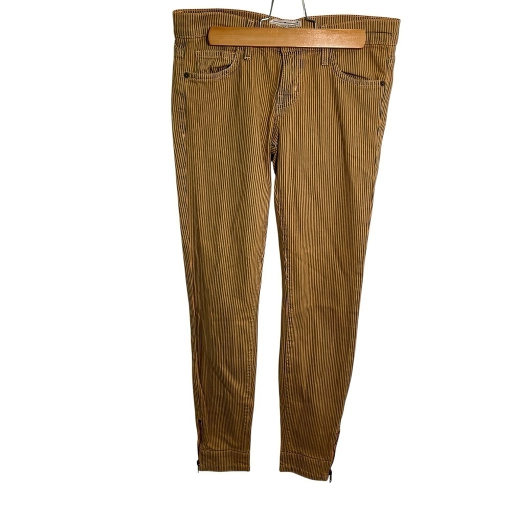 Current/Elliott Women's Size 23-0 The Quartermaster Pant Marmalade Stripe Skinny